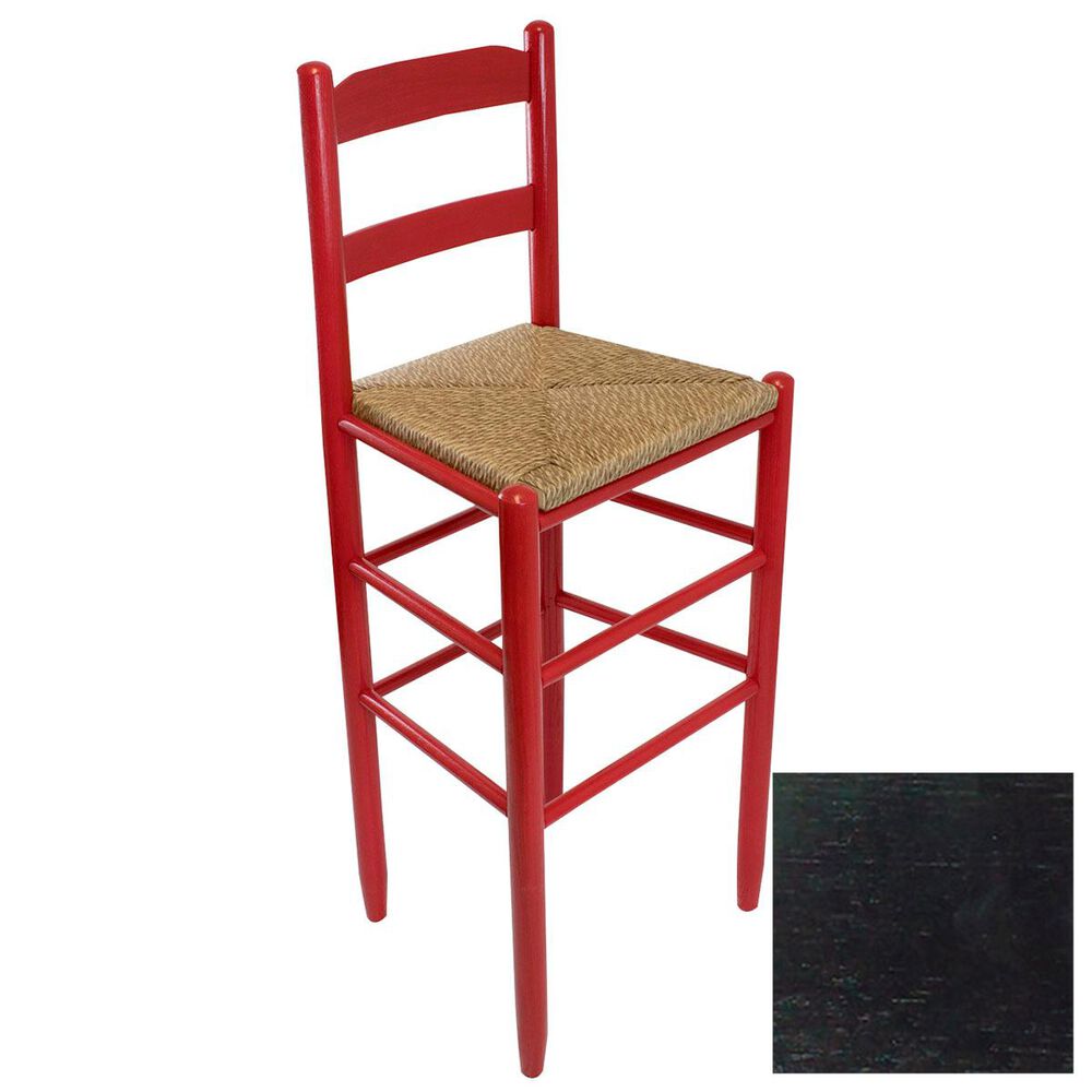 Lakeside Beach Mountain Ladderback Barstool in Black, , large
