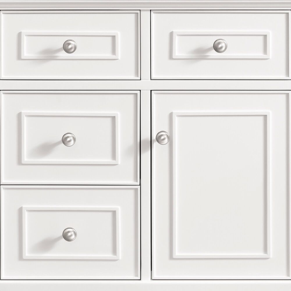 James Martin Vanities Lorelai 48&quot; Single Vanity in Bright White with Single Hole 3 cm White Zeus Quartz Top &amp; Backsplash, , large