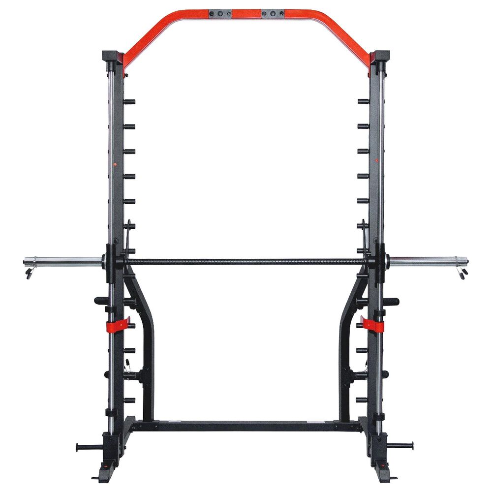 Sunny Health &amp; Fitness Essential Series II Smith Machine Squat Rack in Black and Red, , large