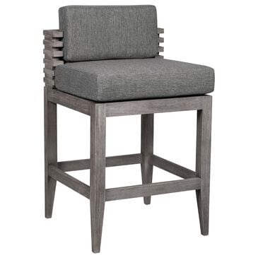Armen Living Vivid Patio Bar Stool in Light Gray, , large
