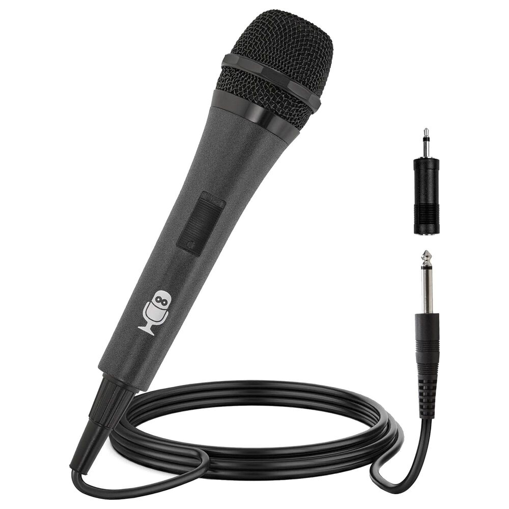 Singing Machine Wired Microphone in Black, , large