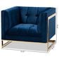 Baxton Studio Ambra Arm Chair in Navy Blue, , large
