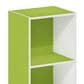 HOMLUX 2-Tier Open Shelf Bookcase in Green and White, , large