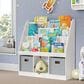 RiverRidge Home 3-Cubby Kid Book Rack in White, , large