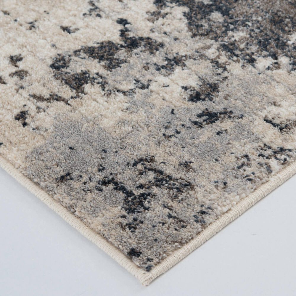 Central Oriental Minerva Fitz 7&#39;10&quot; x 9&#39;10&quot; Grey and Blue Area Rug, , large