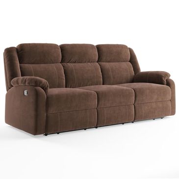 American Wholesale Furniture Tompkins Manual Reclining Sofa in Chocolate, , large
