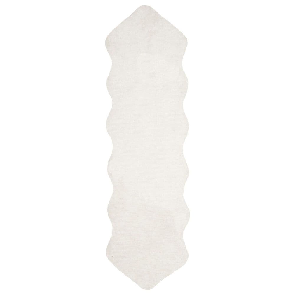 Safavieh Sheep Shag SSG101B 2"3" x 8" Ivory Runner, , large