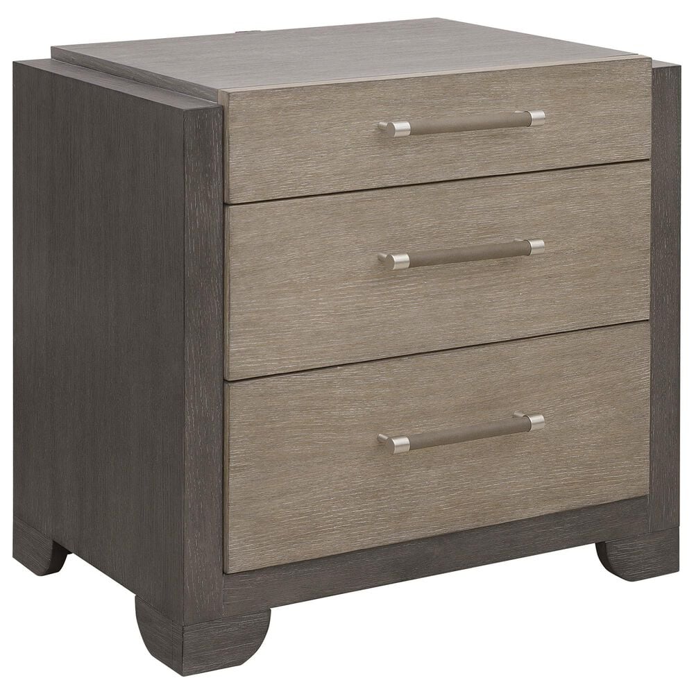 Nicolette Home Anderson Park Dark 3-Drawer Nightstand in Moose Trail and Frontier Brown, , large