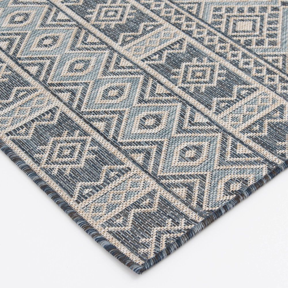 Central Oriental Melbourne Draya 5&#39; x 7&#39; Lagoon and Multicolor Area Rug, , large