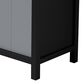 Lexora Home Zilara 55" Double Bathroom Vanity in Black and Grey with 11 cm Castle Grey Marble Top and Rectangular Sinks, , large