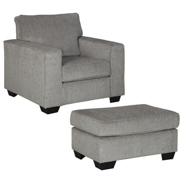 Ashley Altari Chair and Ottoman in Alloy, , large