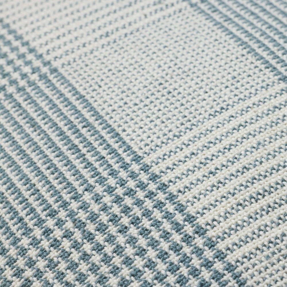 Loloi Auggie 22&quot; Square Throw Pillow in Blue, White and Ivory, , large