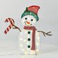 HOMLUX 2-Piece Heart Snowman with LED Lights in White, , large