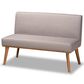 Baxton Studio Odessa 2-Piece Dining Nook Bench Set in Walnut Brown, , large