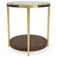Riverside Furniture Emery Oval End Table in Smoked Cherry and Bronze, , large