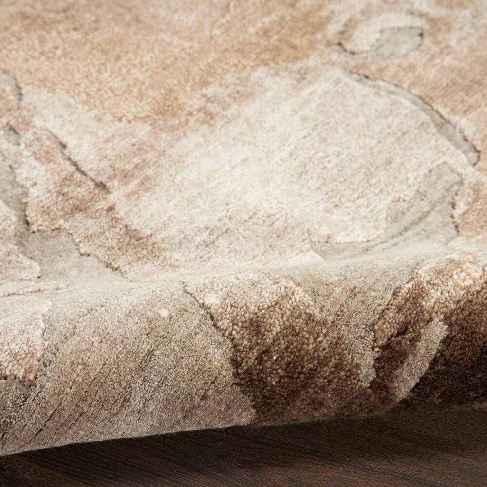 Nourison Silk Shadows 2&#39; x 3&#39; Beige and Silver Area Rug, , large