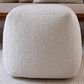 L.R. Home Boucle Ottoman in Ivory, , large