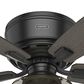Hunter Bennett Low Profile 52" Ceiling Fan with Light in Matte Black, , large