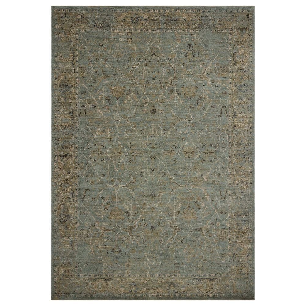 Loloi Briar Aqua and Olive 9"3" Round Area Rug, , large