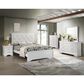 Crown Mark Amalia Queen Upholstered Panel Bed in White, , large