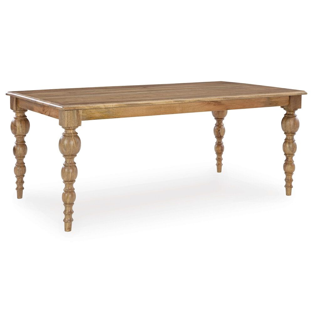 Ashley Rybergston Rectangular Dining Table in Light Brown - Table Only, , large