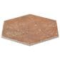 Soho Studio Pompeia Marron Brown 8" x 9" Hexagon Matte Porcelain Tile, , large