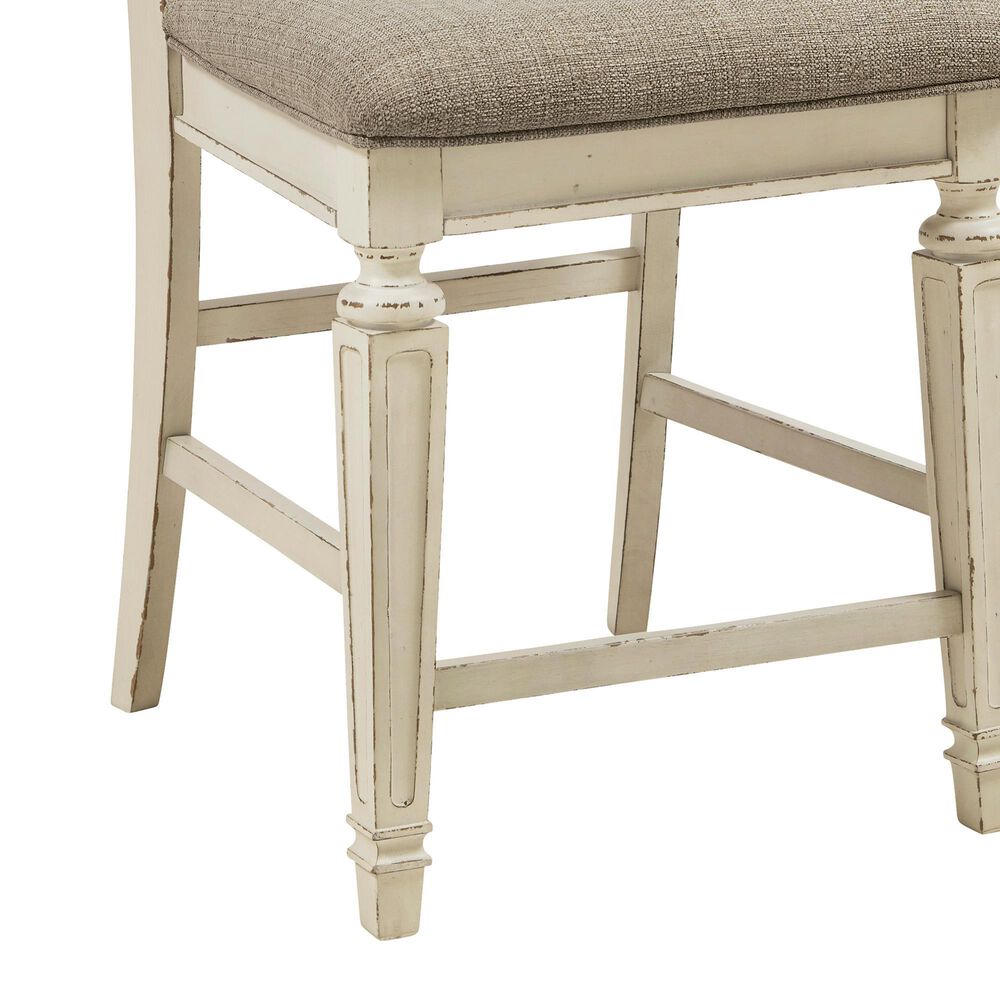Ashley Realyn Counter Stool Set of 2 in Chipped White, , large