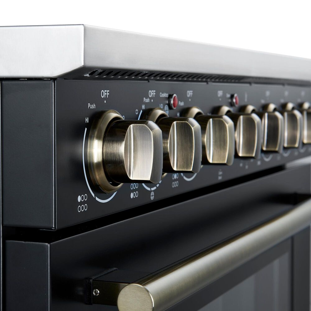 Forno Paolo 36" Freestanding Electric Range in Black, , large