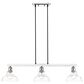 Golden Lighting Carver 3-Light Linear Pendant in Chrome, , large