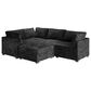Noviland HOMLUX 5-Piece Mod Sectional with Chaise in Black, , large