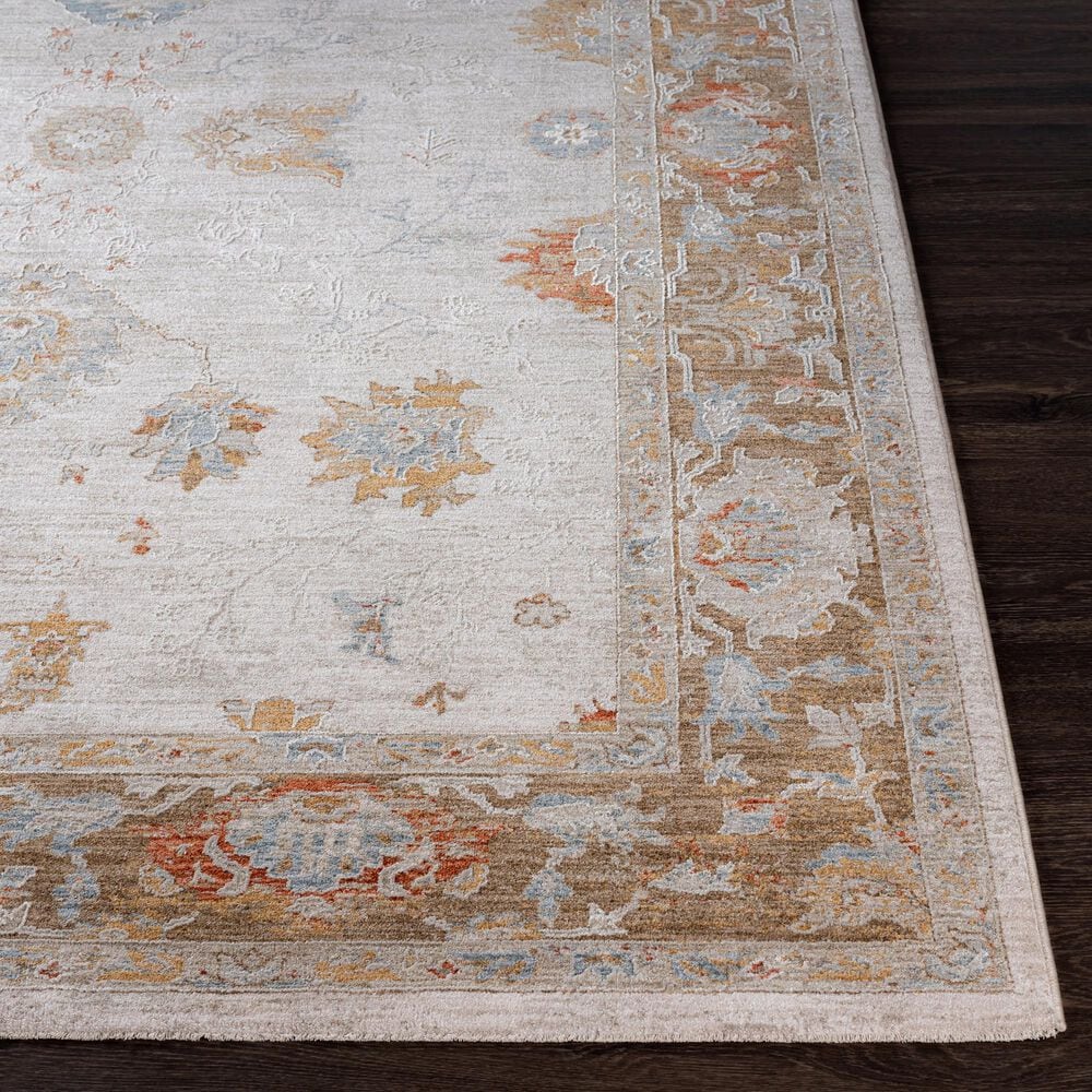 Surya Avant Garde 2&#39;7&quot; x 7&#39;3&quot; Orange, Blue and Beige Runner, , large