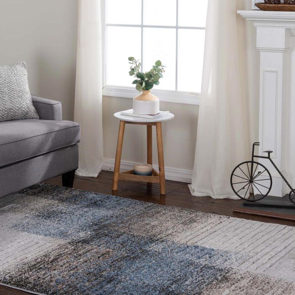 Central Oriental Structures Georgia Rain Mink and Dusk 9'10" x 12'10" Area Rug, , large