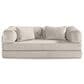 Jaxx Unsofa Stationary Loveseat in Ivory Velvet, , large