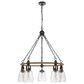 Cal Lighting Kavala 5-Light Chandelier in Burlap and Antique Brass, , large