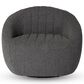 Four Hands Audie Swivel Chair in Knoll Charcoal, , large