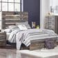 Ashley Drystan Full Panel Bed in Rustic Brown with USB Ports, , large