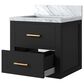 Lexora Home Castor 20" Single Bathroom Vanity in Black with White Acrylic Top and Rectangular Sink, , large