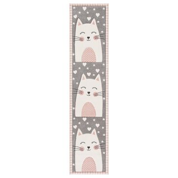 Safavieh Carousel 2"3" x 12" Pink and Grey Kids Runner, , large