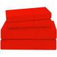 Trade Linker 3-Piece Twin/Twin XL Microfiber Sheet Set in Bright Red, , large