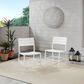 Linon Home Decor Holland Patio Side Chair in White (Set of 2), , large