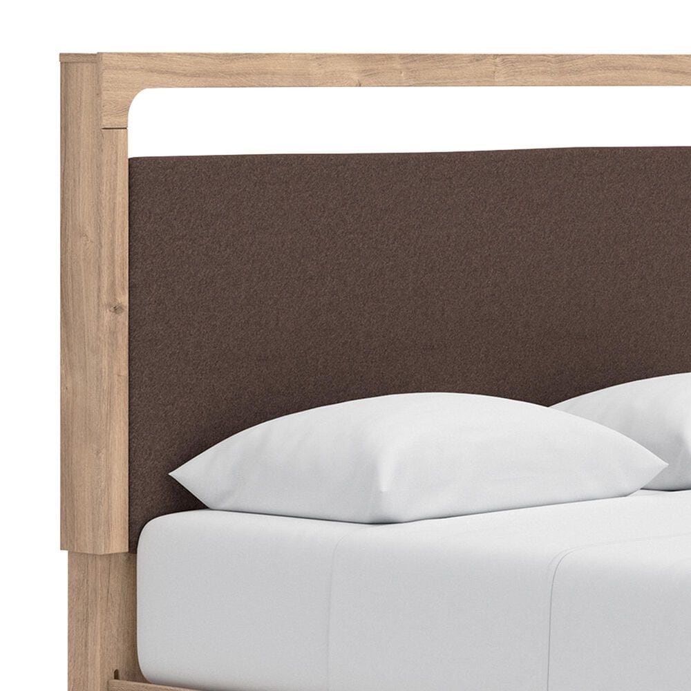 Ashley Kinlanni Queen Upholstered Platform Bed in Tan, , large