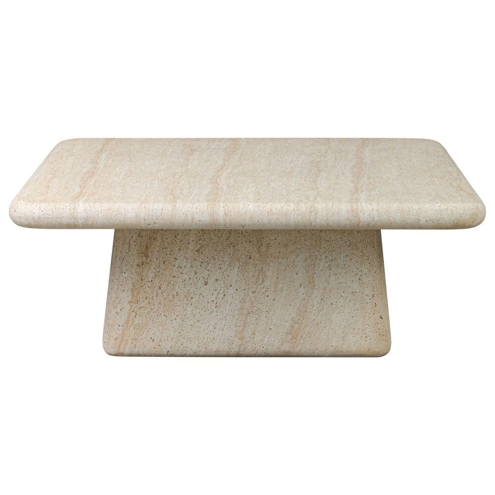 Four Hands Cava Outdoor Coffee Table in Textured Sand Concrete, , large
