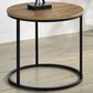 Pacific Landing Lainey Round End Table in Mango and Black, , large
