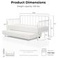 Furniture of America Wren Twin Daybed with Trundle in White, , large