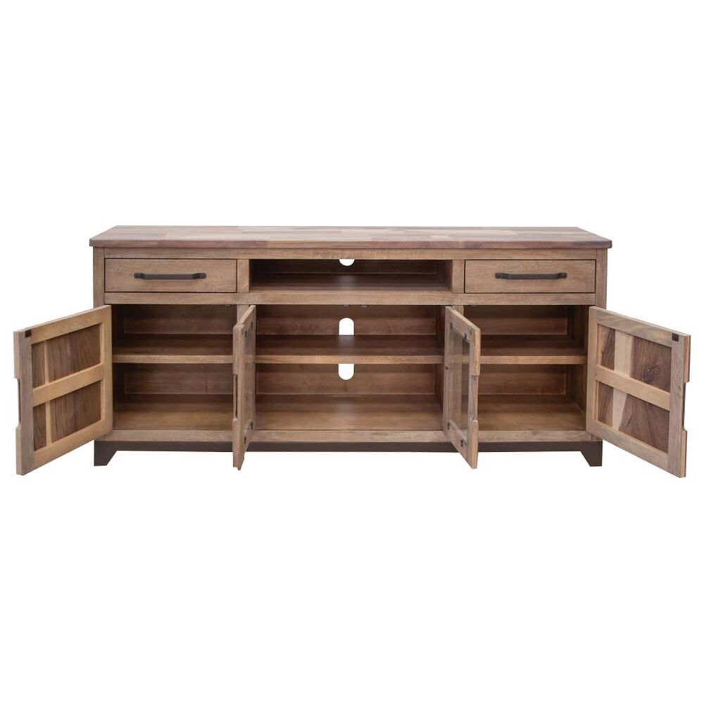 Fallridge Natural Parota 70&quot; TV Stand in Natural Tone, , large
