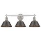 Golden Lighting Orwell PW 3-Light Bath Vanity in Pewter with Rubbed Bronze Shade, , large
