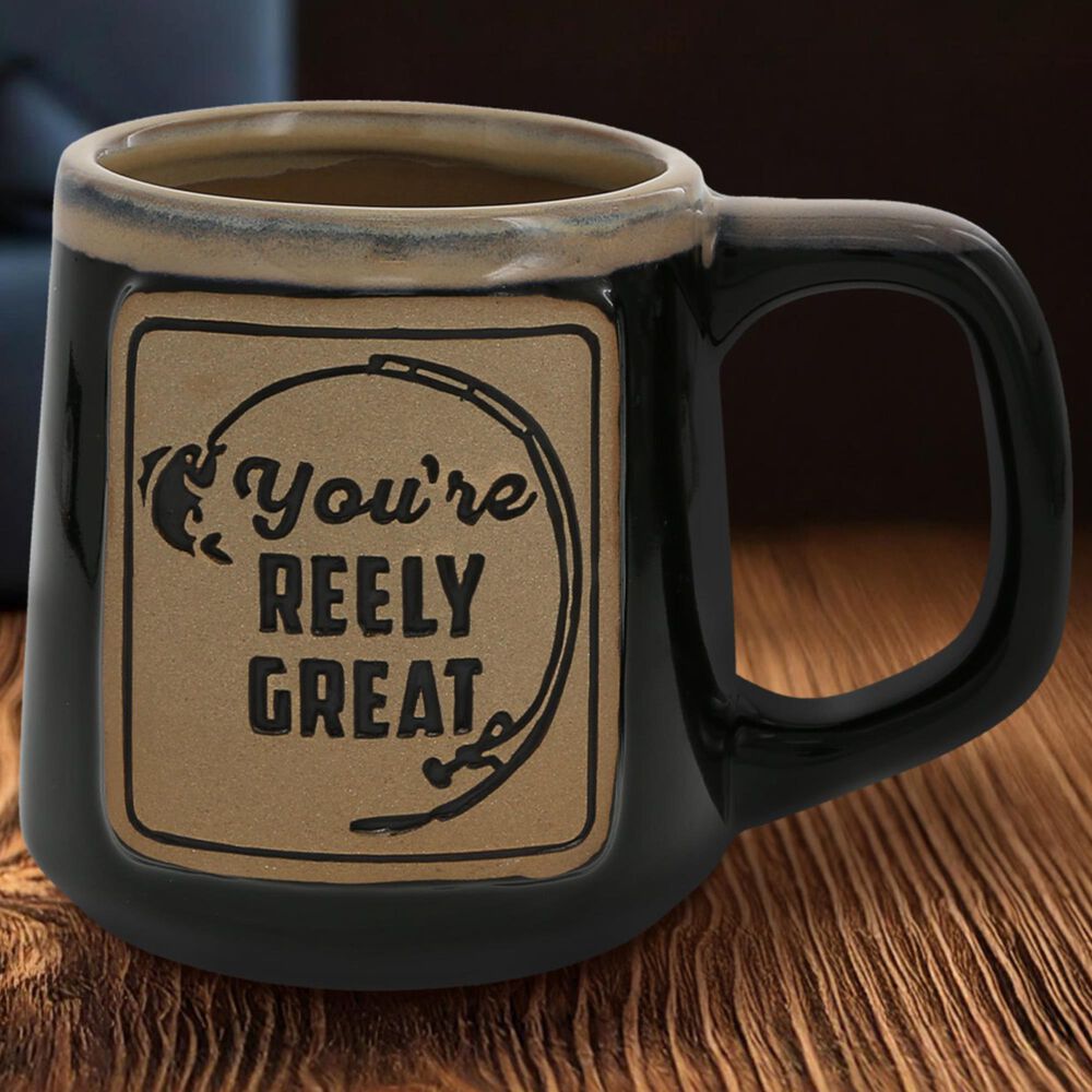 Pavilion Reely Great 16 Oz Mug in Black and Cream, , large