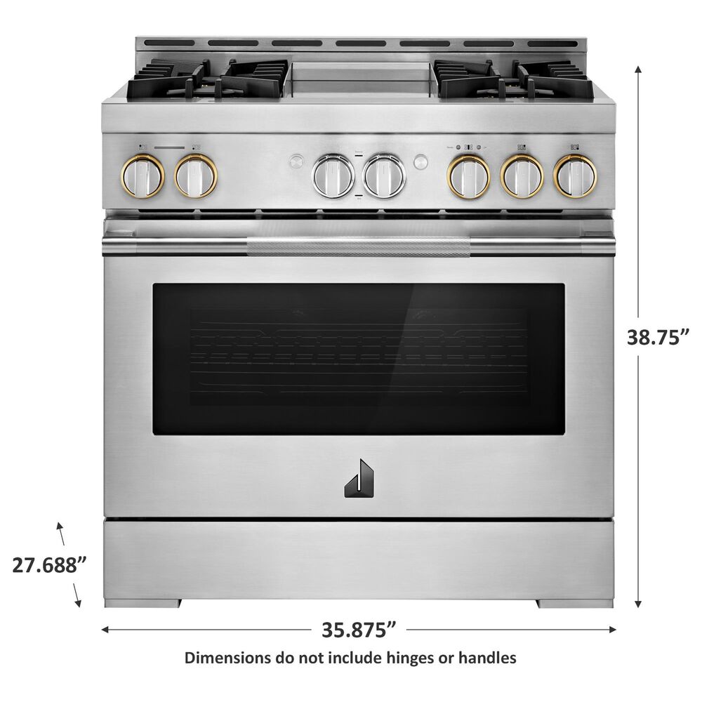 JennAir 36&quot; Gas Professional Range with Infused Griddle in Stainless Steel, , large