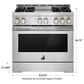 JennAir 36" Gas Professional Range with Infused Griddle in Stainless Steel, , large