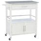 Linon Home Decor Cameron Kitchen Cart in White and Grey, , large